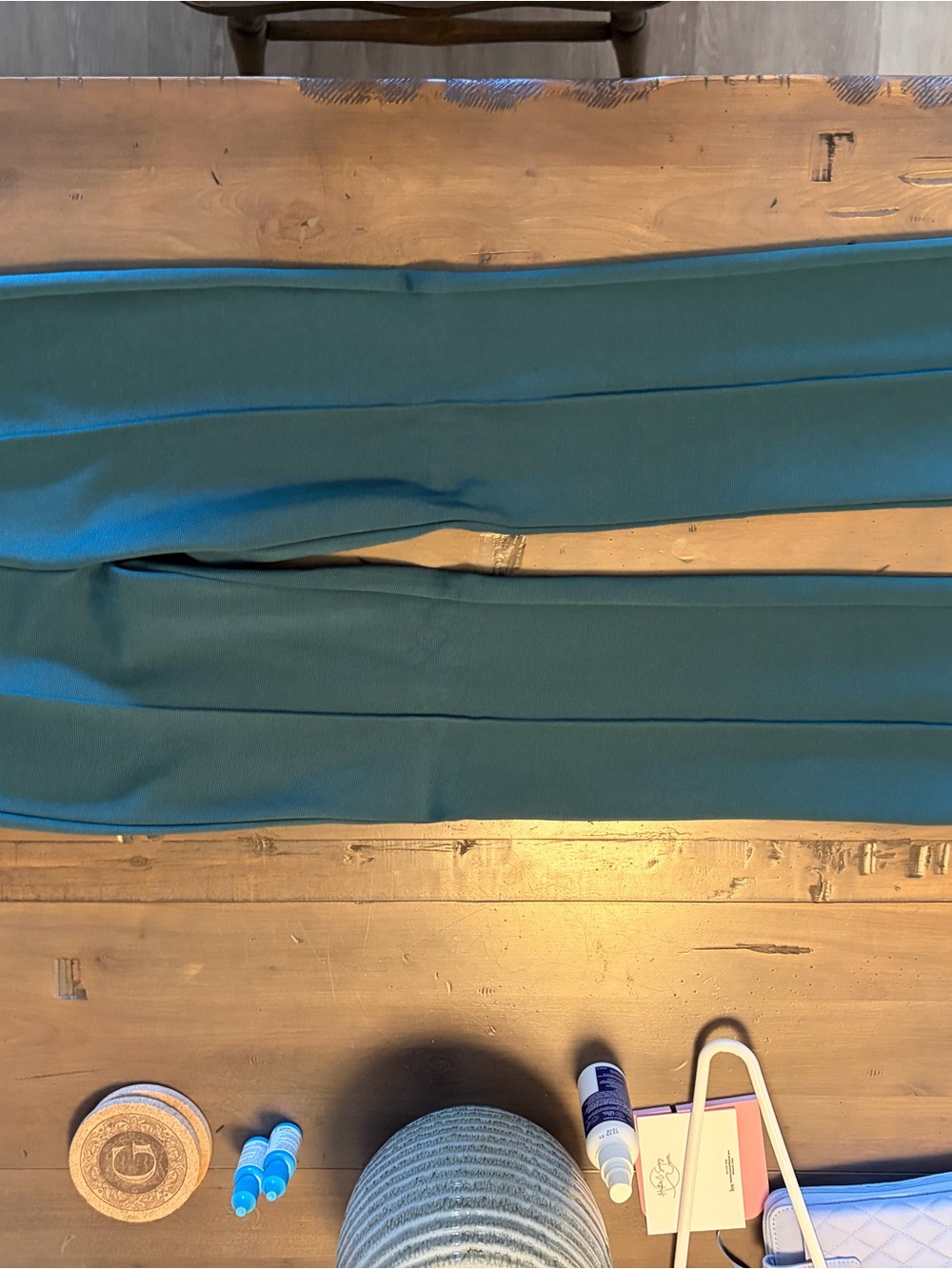 Maeve Deep Teal Ribbed pull on pants